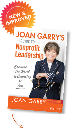 Book cover: Joan Garry's guide to Nonprofit Leadership.